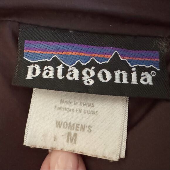 Patagonia Hooded Goose Down Long Parka Jacket Coat Womens Med M Brown Puff 1123 - Picture 6 of 16